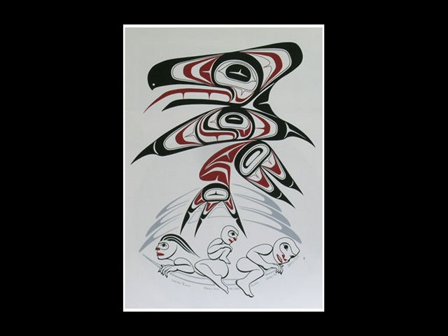 WY: Raven and the First People, serigraph